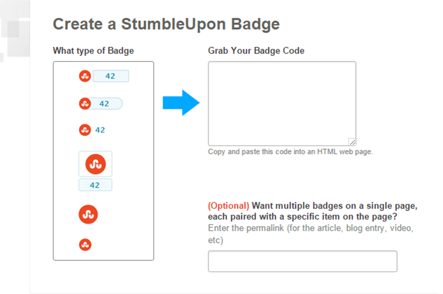 StumbleUpon grab a badge