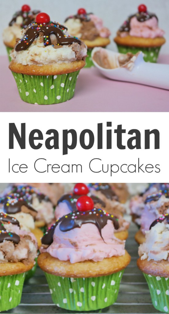 Neapolitan Ice Cream Cupcakes