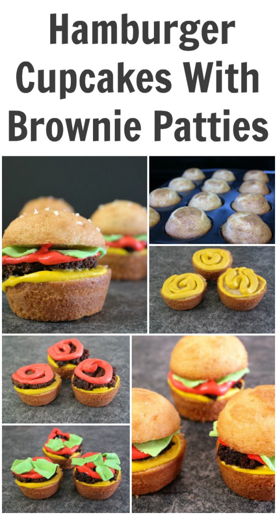Delicious Hamburger Cupcakes With Brownie Patties