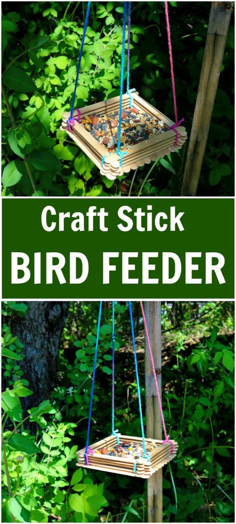 Craft Stick Bird Feeder