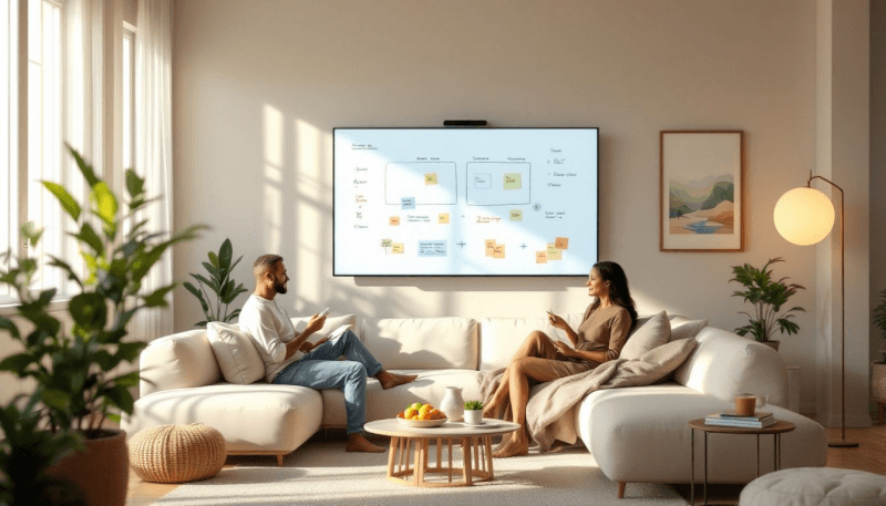 An online co parenting counseling session in progress.