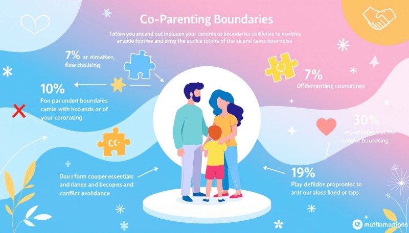 An illustration of keeping children out of conflicts during co-parenting.
