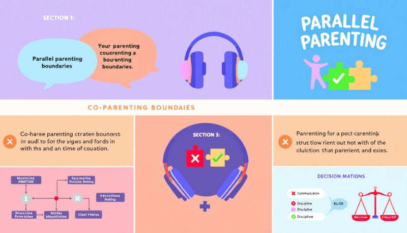 A diagram showing parallel parenting strategies.