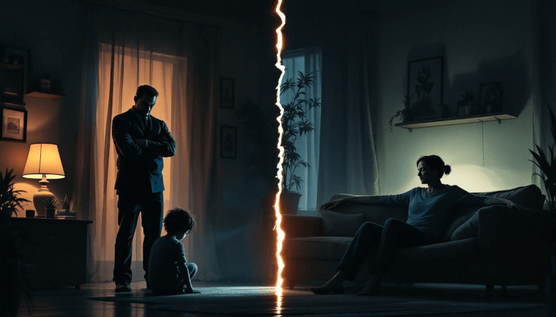 A visual representation of parallel parenting strategies - Co-Parenting with a Liar